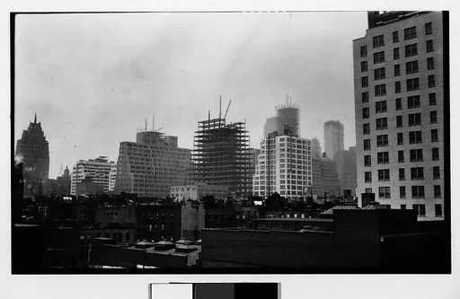 [Cityscape with Step-Back Buildings and Construction Site, New York City]