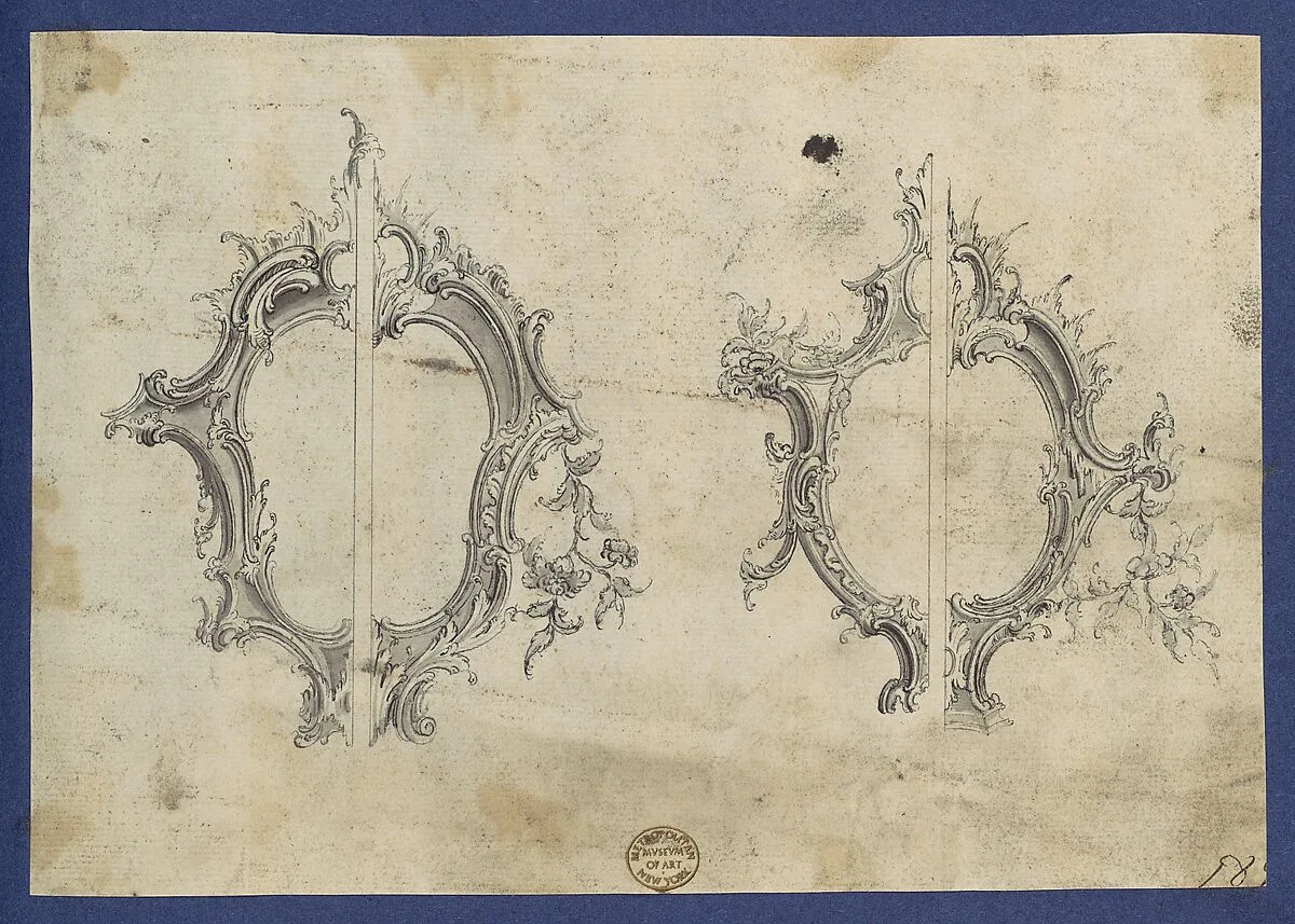 Shields for Pediments, in Chippendale Drawings, Vol. I — Thomas Chippendale