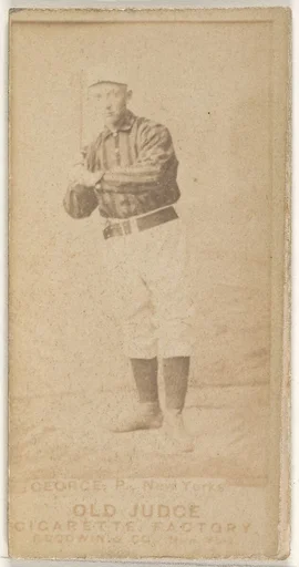 Bill George, Pitcher, New York, from the Old Judge series (N172) for Old Judge Cigarettes