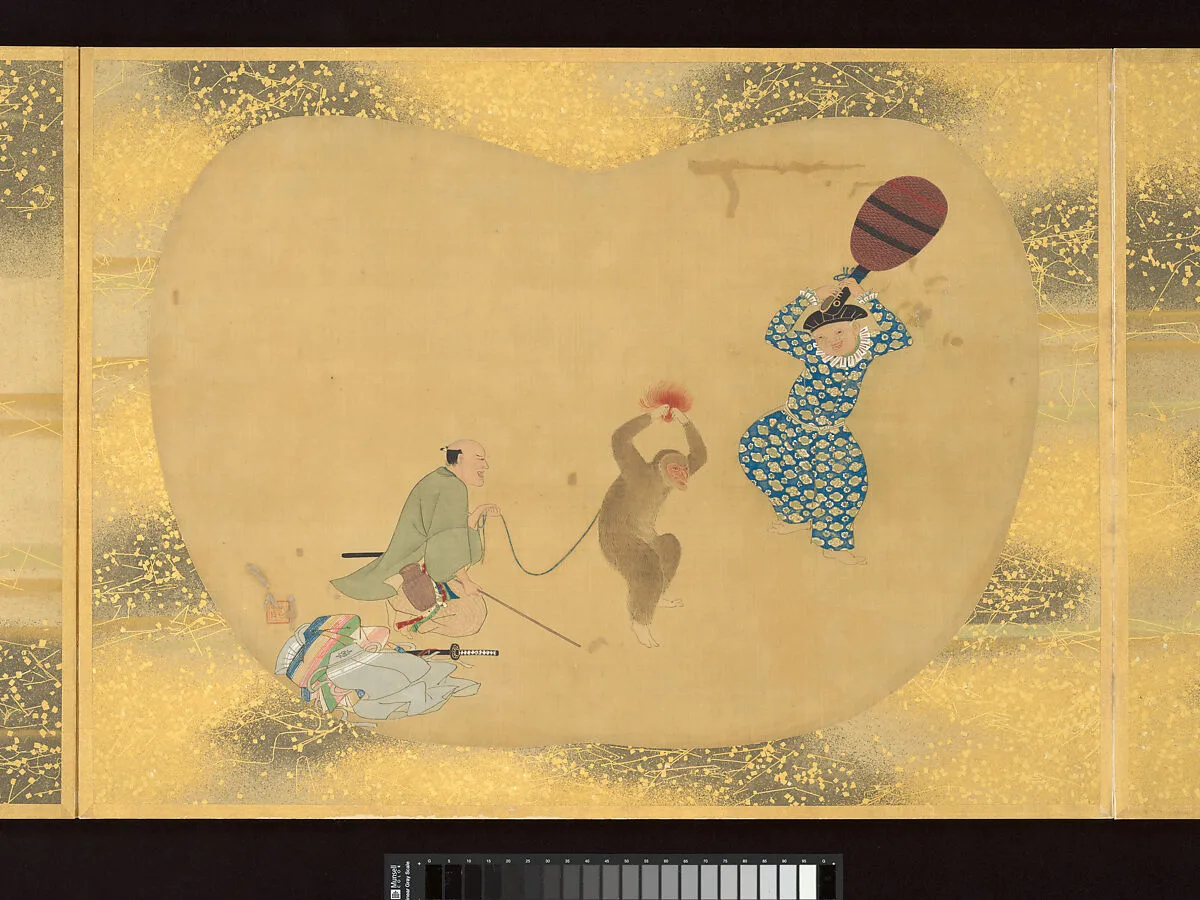 狩野常信筆 人物花鳥団扇画帖|Album of Fan-Shaped Paintings of Figures, Birds and Flowers — Kano Tsunenobu