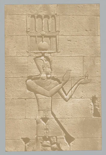 Kalabscheh, sculpture de la façade postérieure du temple.