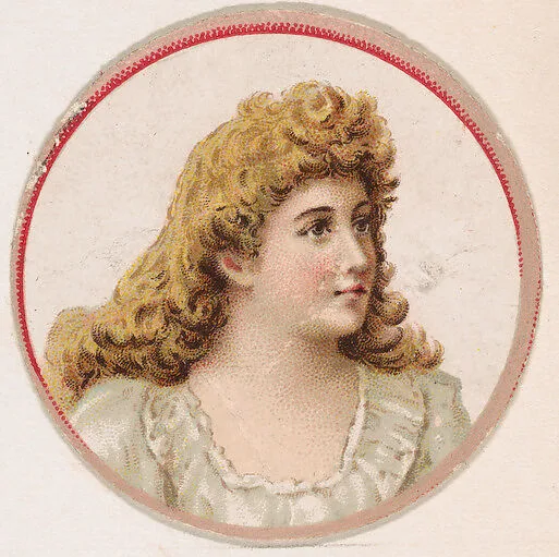 Portrait of woman, from the Novelties series (N228, Type 2) issued by Kinney Bros. — Kinney Brothers Tobacco Company
