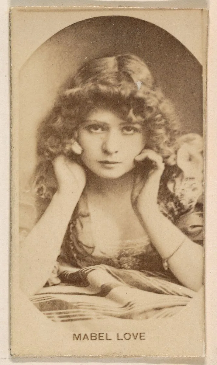 Miss Mabel Love, from the Actresses series (N245) issued by Kinney Brothers to promote Sweet Caporal Cigarettes — Kinney Brothers Tobacco Company