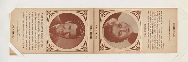 George Bancroft and Una Merkel from Star Folders Special Cards (W439) — Unknown
