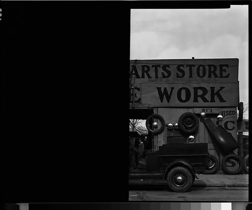 [Cherokee Auto Parts Store and Garage with Parked Car, Atlanta, Georgia]