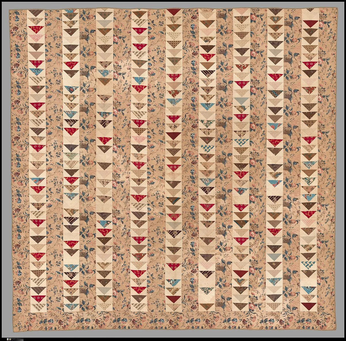 Quilt, Flying Geese pattern — Unknown