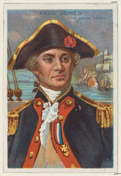 Paul Jones, The Naval Hero, from the "Heroes of History" series (T68), issued with Miners Extra Smoking Tobacco, Natural Leaf Scrap, and Royal Bengals Little Cigars — Royal Bengals Little Cigars|John Paul Jones
