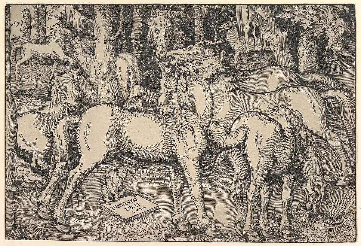 Group of Seven Horses — Hans Baldung (called Hans Baldung Grien)