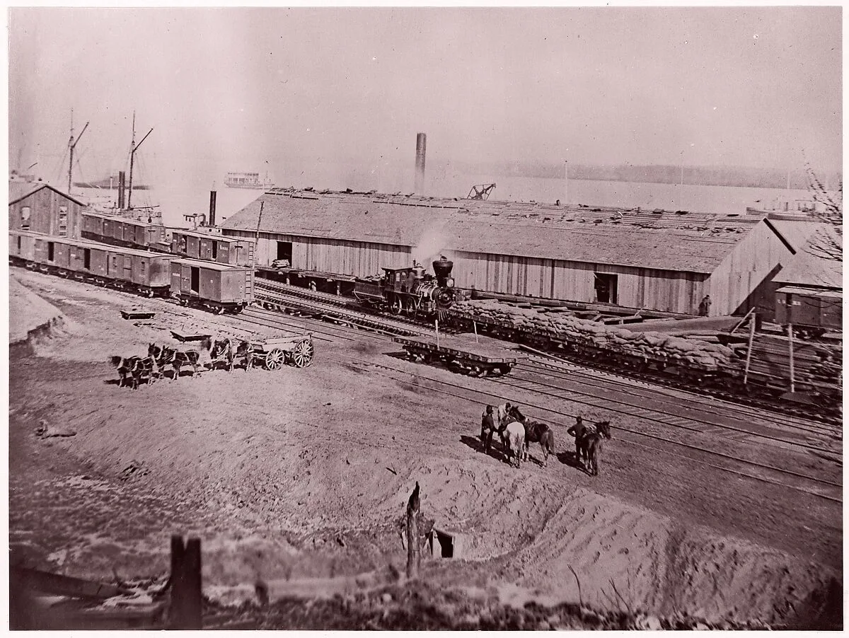 Terminus of U.S. Military Railroad, City Point, Virginia — Andrew Joseph Russell|Mathew B. Brady