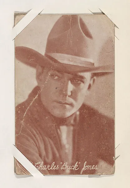 Charles "Buck" Jones from Western Stars or Scenes Exhibit Cards series (W412) — Unknown