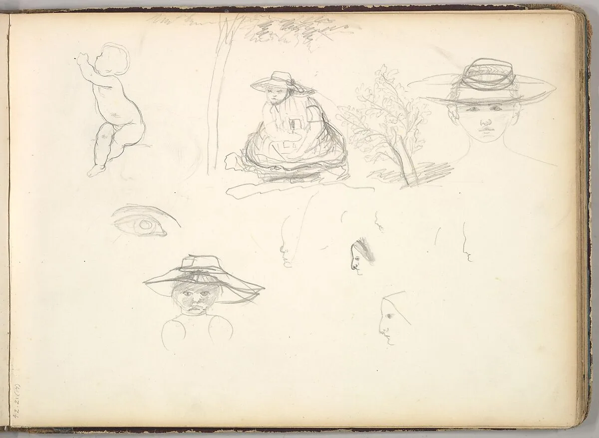 Sketches of Figures (in Sketch Book With Twenty-six Sketches) — Frederic, Lord Leighton