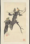 近代 程十髮 枝頭小鳥 軸|Birds