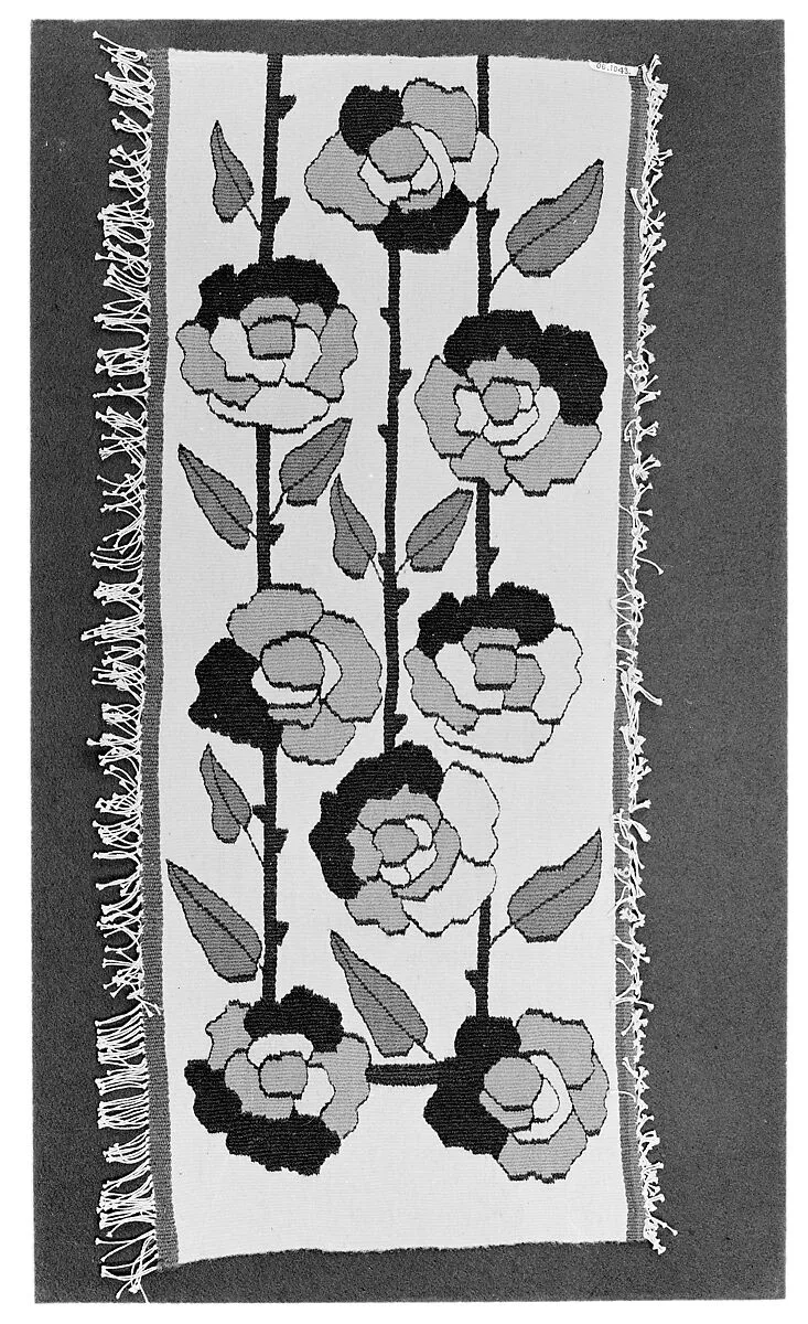 Roses against a green ground — Unknown