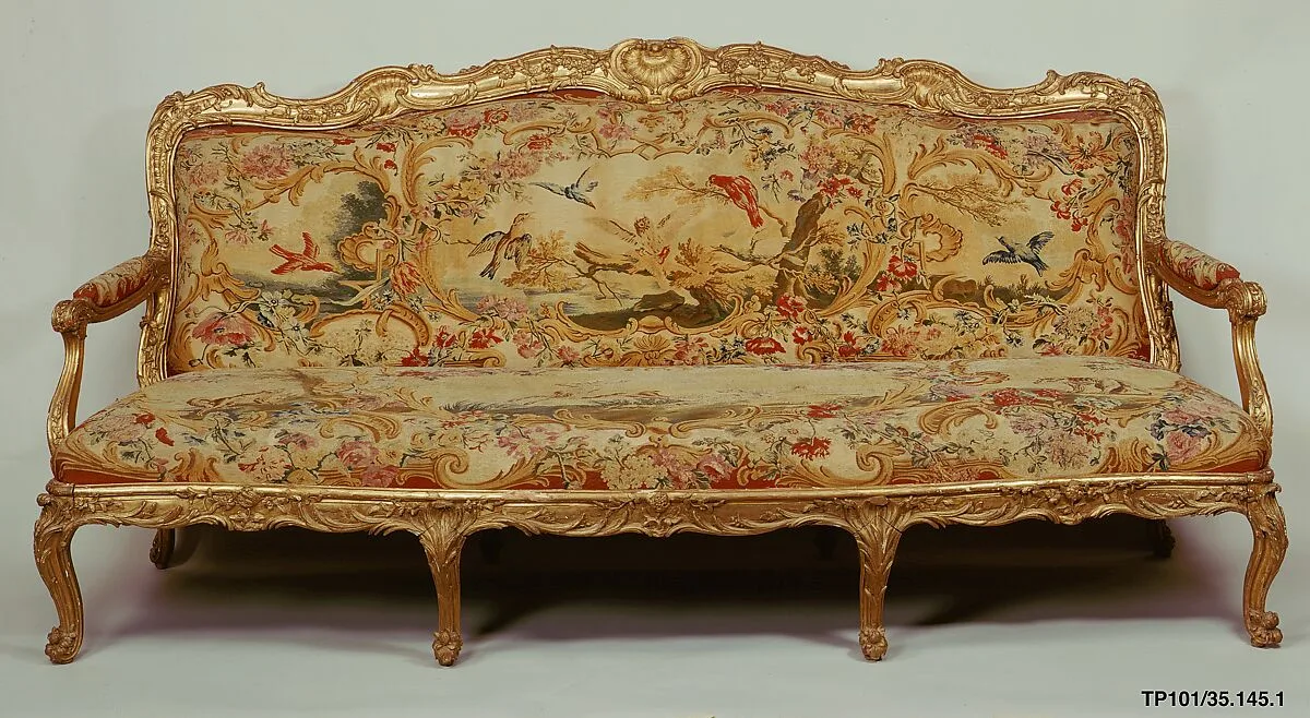 Settee (canapé) (part of a set) — Nicolas-Quinibert Foliot|Jean-Baptiste Oudry|Beauvais|Pierre Contant d'Ivry