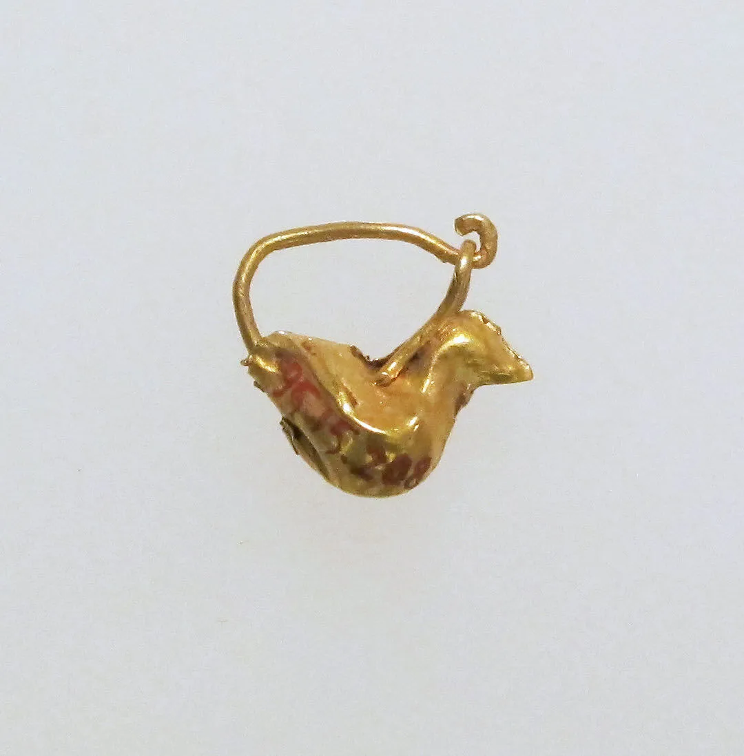 Earring with bird — Unknown