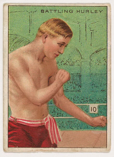 Battling Hurley, from the Champion Pugilists series (T219), issued by Mecca and Hassan Cigarettes — Mecca Cigarettes|Hassan Cigarettes