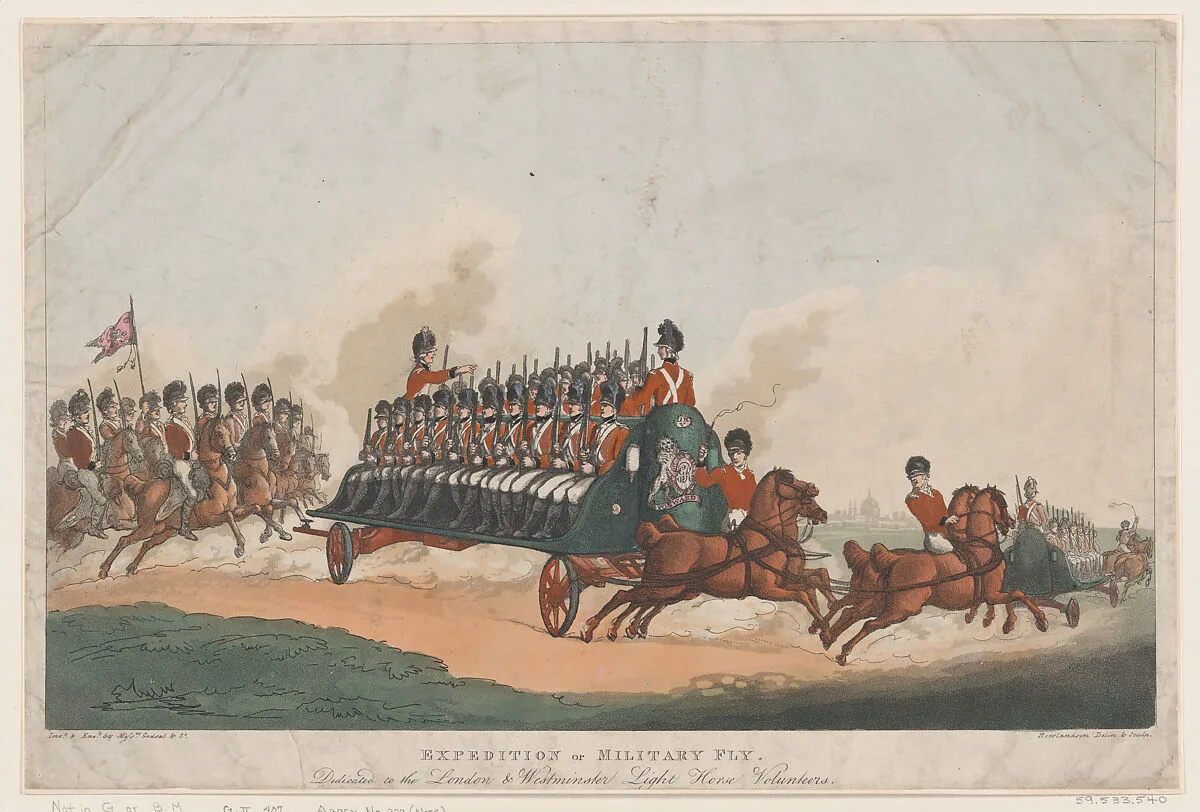 Expedition, or Military Fly — Godsal & Co|Thomas Rowlandson|Rudolph Ackermann, London