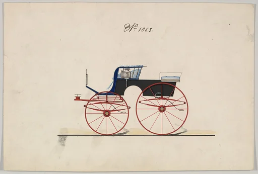 Design for 4 seat Phaeton, no top, no. 1053