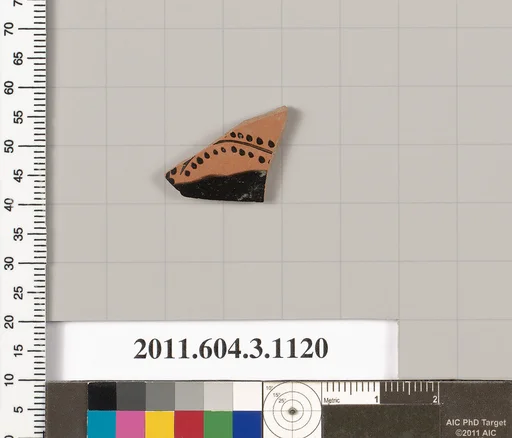 Terracotta fragment of a mastoid (drinking cup with narrow base) or a kyathos (cup-shaped ladle)