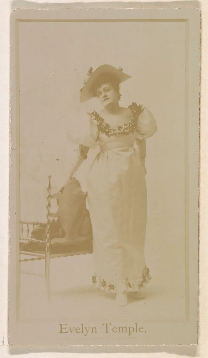 Evelyn Temple, from the Actresses series (N245) issued by Kinney Brothers to promote Sweet Caporal Cigarettes — Kinney Brothers Tobacco Company