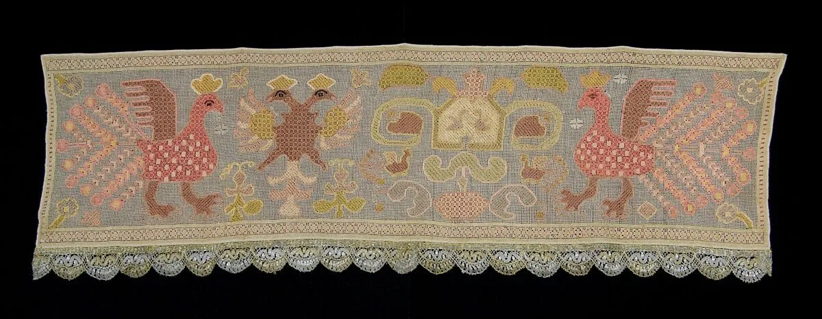 Bed curtain border — Unknown