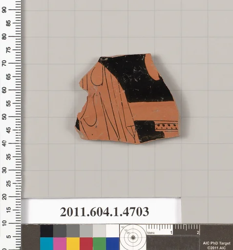 Terracotta fragment of a kylix (drinking cup)