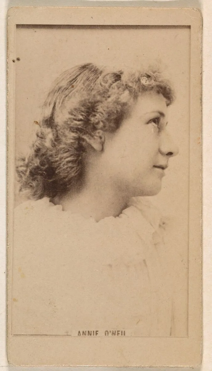 Annie O'Neil, from the Actresses series (N245) issued by Kinney Brothers to promote Sweet Caporal Cigarettes — Kinney Brothers Tobacco Company