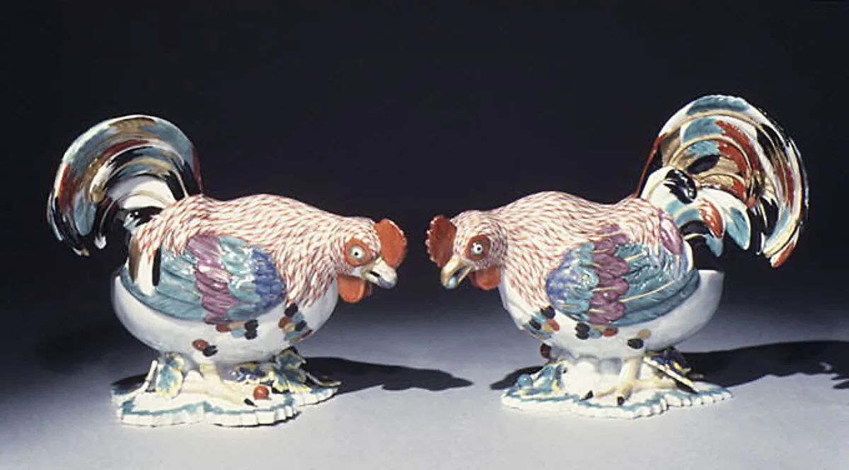 Chinese rooster (one of a pair) — Meissen Manufactory