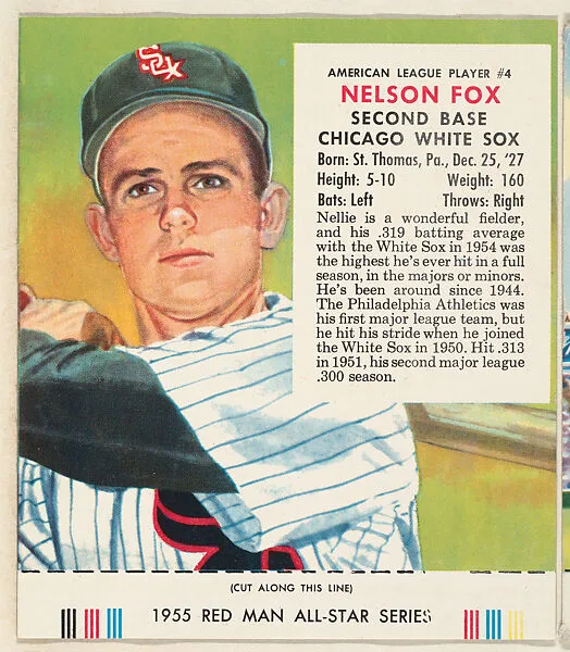 Nelson Fox, from the Major League Baseball series (T235), issued by Red Man Chewing Tobacco — Red Man Chewing Tobacco