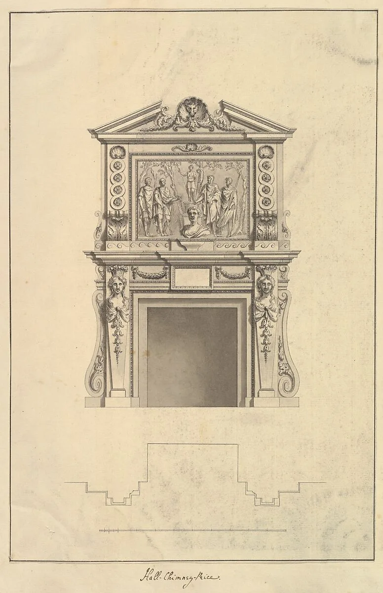 Hall Chimney-Piece, Houghton Hall, Norfolk — Isaac Ware