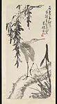 近代 李苦禪 鷺鷥垂柳 軸|Crane under the Willow — Li Kuchan