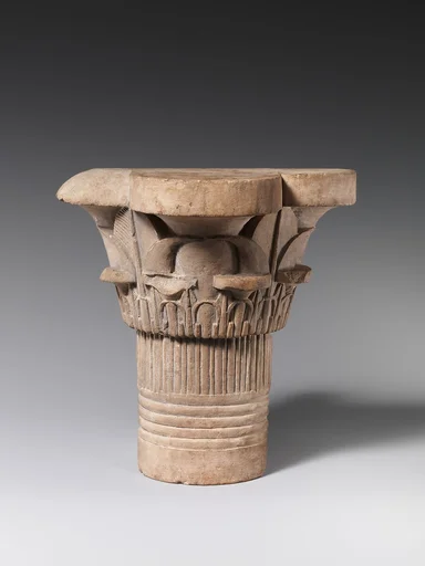 Model quatrefoil 2-story palmette capital