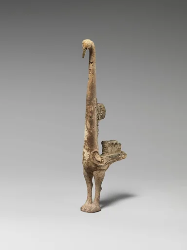 戰國 青銅鳥形器足|Vessel leg in the form of a bird