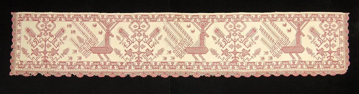 Bed curtain border — Unknown
