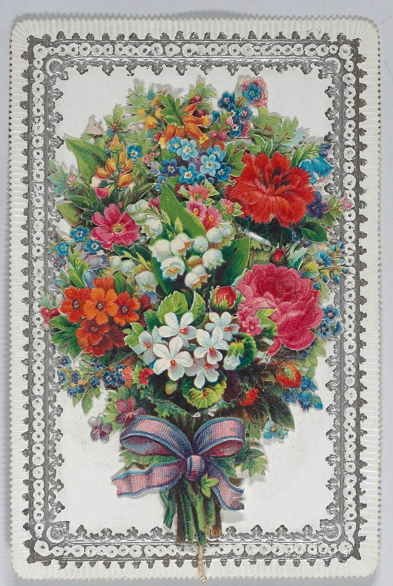Valentine - Mechanical bouquet, holidays, wedding — Anonymous, British, 19th century