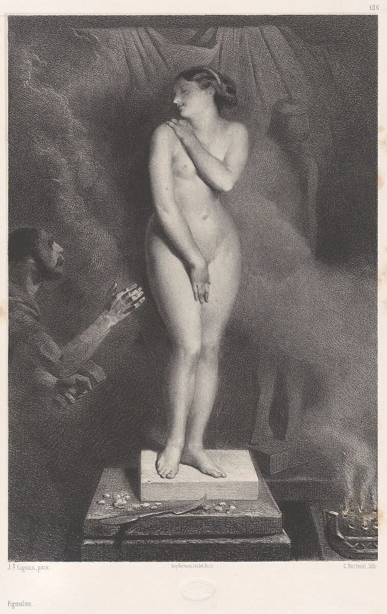 Pygmalion and Galatea — Jean-François Gigoux|Bertauts, P. Cadet, Paris|Célestin Nanteuil