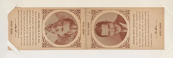 Norma Shearer and Richard Arlen from Star Folders Special Cards (W439) — Unknown
