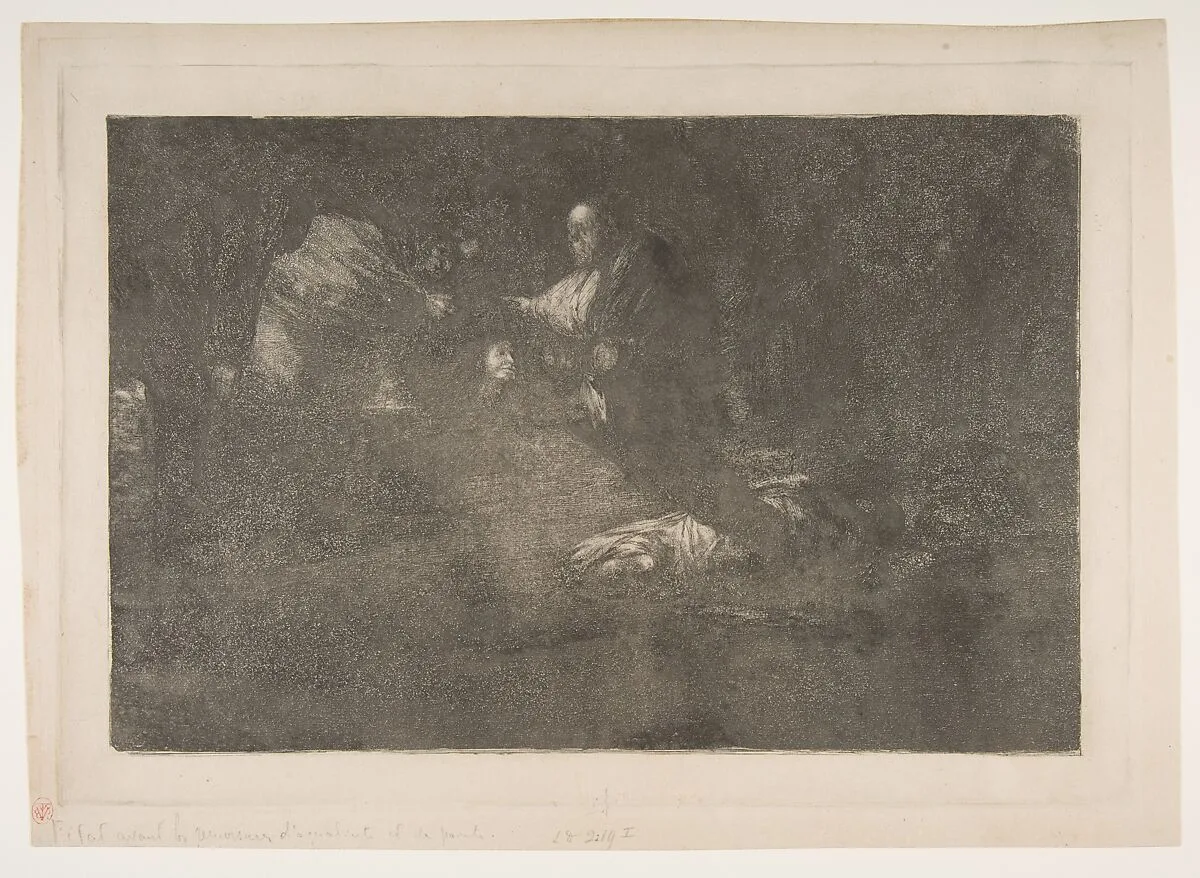 'Funereal Folly' from the 'Disparates' (Follies / Irrationalities) — Goya (Francisco de Goya y Lucientes)