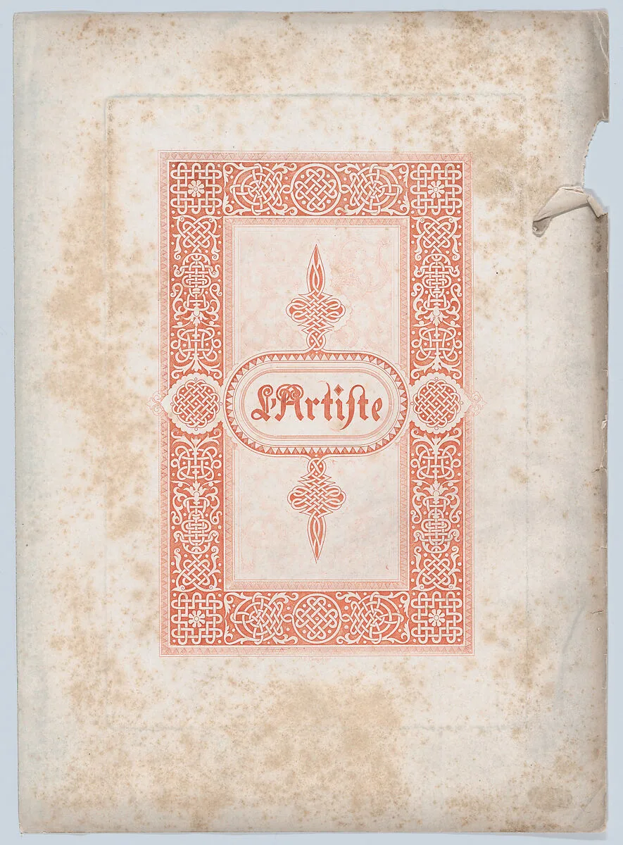Title page for the magazine, L'Artiste — Charles-Ernest Clerget