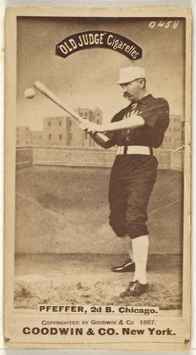 Fred "Dandelion" Pfeffer, 2nd Base, Chicago, from the Old Judge series (N172) for Old Judge Cigarettes — Goodwin & Company