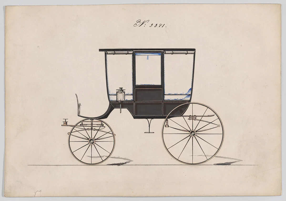 Design for 6 seat Rockaway, no. 3381 — Brewster & Co.