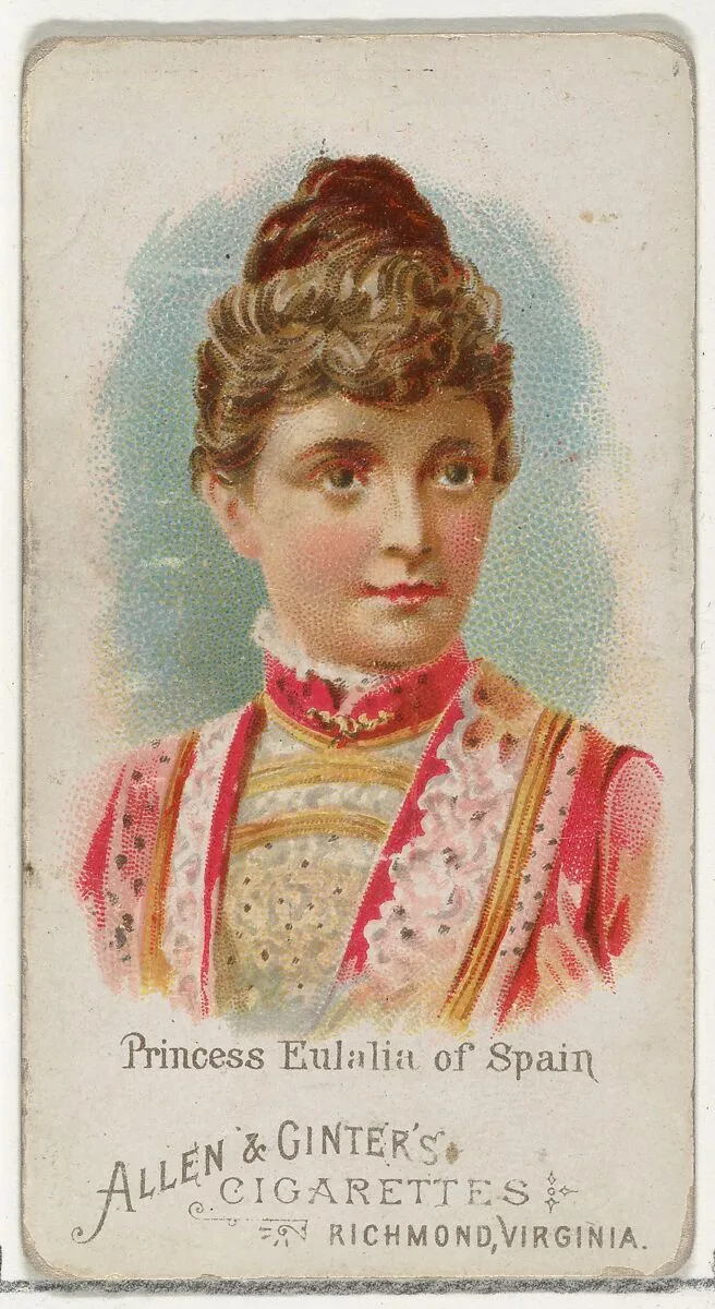 Princess Eulalia of Spain, from World's Beauties, Series 1 (N26) for Allen & Ginter Cigarettes — Allen & Ginter