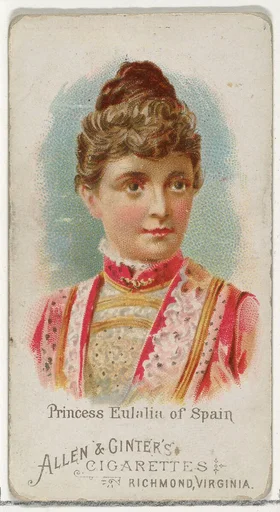 Princess Eulalia of Spain, from World's Beauties, Series 1 (N26) for Allen & Ginter Cigarettes