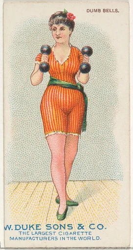 Dumb Bells, from the Gymnastic Exercises series (N77) for Duke brand cigarettes