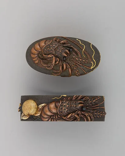 Sword-Hilt Collar and Pommel (Fuchigashira)