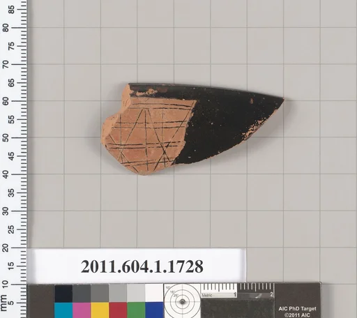 Terracotta rim fragment of a kylix (drinking cup)