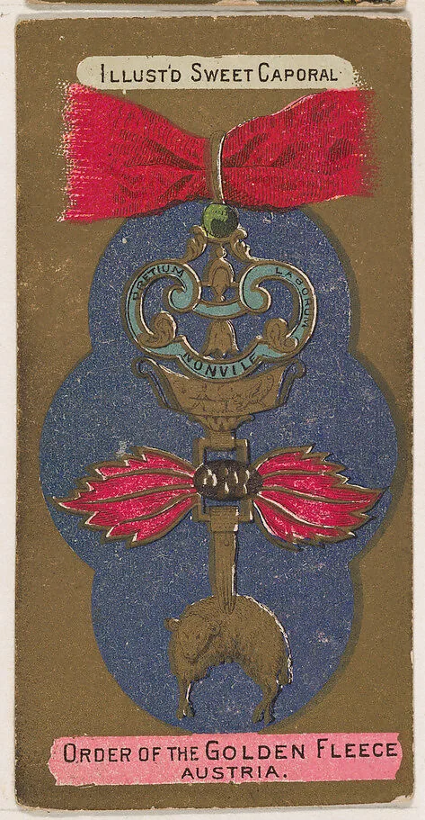 Order of the Golden Fleece, Austria, from the Military Series (N224) issued by Kinney Tobacco Company to promote Sweet Caporal Cigarettes — Kinney Brothers Tobacco Company