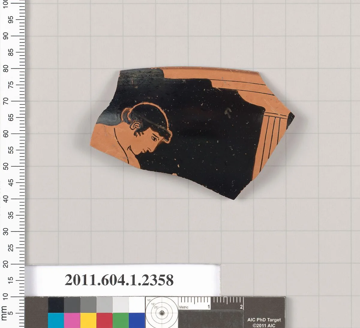 Terracotta rim fragment of a kylix (drinking cup) — Unknown