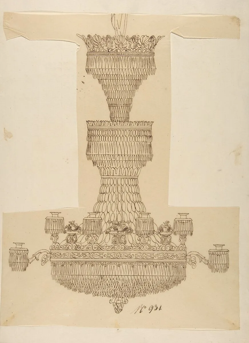 Design for a Chandelier — Anonymous, French, 19th century