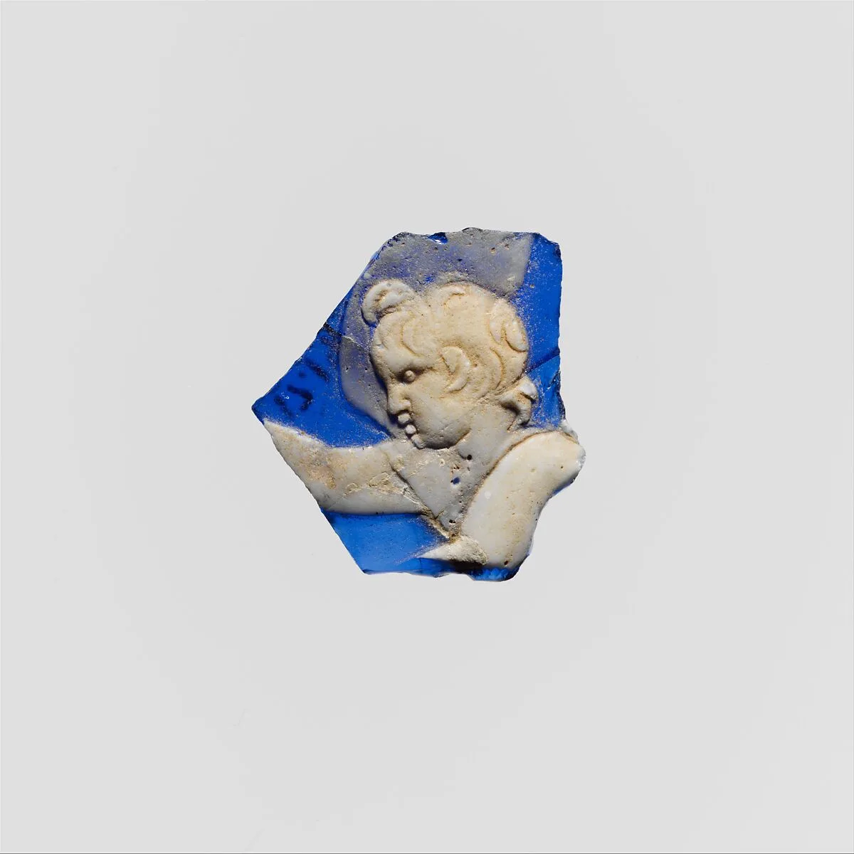 Glass cameo fragment — Unknown